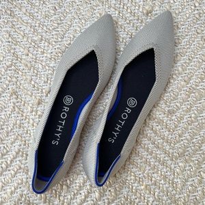 Rothy’s The Point Women’s Flats in Grey Flax Birdseye
